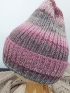 Czapka wełna akryl rękodzieło hand made