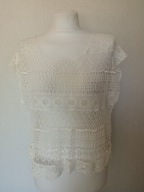 Damska koszulka biała siateczka r M