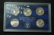 USA - 2004 - stempel lustrzany - zestaw mennica S - 5 monet - 1/4 Dolar