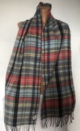 Jean Paul szal w kratkę wełna 180x32