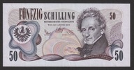 Austria 50 schilling 1970 - Raimund - stan bankowy UNC -