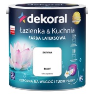 Dekoral Łazienka&Kuchnia Farba lateksowa odporna na wilgoć BIAŁA 2,5L