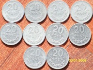 20 gr zestaw rocznikowy od 1949 r. rzadkie roczniki bcm!!
