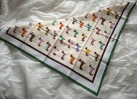 Piękna bawełniana jamnikowa apaszka Jamnik Jamniki 100% bawełna