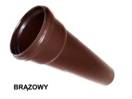 Rura pod czyszczak rynny 110mm brązowy