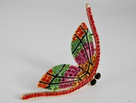 PIĘKNA BROSZKA CYRKONIE KOLOROWA ĆMA