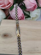 Elegancka Męska Bransoletka Modułowa Splot Zegarkowy Bicolor Klasa