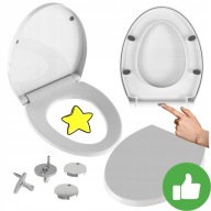 DESKA WC WOLNOOPADAJĄCA WYPINANA POLLY UNIWERSALNA BIAŁA MOCNA GRANITAN