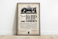 REKLAMA SAMOCHODU CITROEN, plakat vintage do wystroju domu