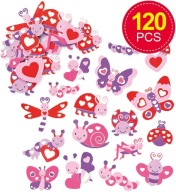 Zwierzęta polne naklejki piankowe 120 sztuk