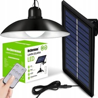 LAMPA SOLARNA 2x ŻYRANDOL LED WISZĄCA OGRODOWA ZEWNĘTRZNA PANEL + PILOT