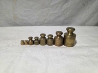 Zestaw odważników mosiężnych Polskich 1/2-20dkg
