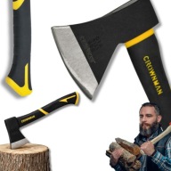 SIEKIERA MAŁA UNIWERSALNA STALOWA SOLIDNA TOPOREK DO DREWNA MOCNY 38CM 800G