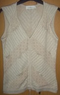 C ARLA du nord Bluzka bez rękawów 50 % wiskoza 20 % wełna M 38
