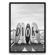 Plakat z ramą 50x70cm Dior Surf Moda Plaża Luksus Glamour Retro Prezent