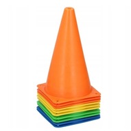 PACHOŁKI TRENINGOWE DO PIŁKI NOŻNEJ ZESTAW 10 SZTUK KOLOROWE JASKRAWE 23CM