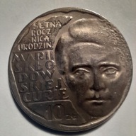 10 zł setna rocznica urodzin Skłodowskiej Curie 1967 rok MENNICZA -1.