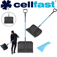 ŁOPATA DO ŚNIEGU CELLFAST SZUFLA DO ODŚNIEŻANIA 49x140 + SKROBACZKA GRATIS