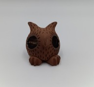 Sowa z terakoty ceramiki oczy na wylot ciekawa figurka Inna kolekcjonerska