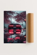 Plakat bez ramy 50x70 cm Dodge Challenger SRT Różana Noc motoryzacja