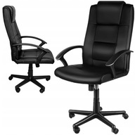 FOTEL BIUROWY OBROTOWY MATERIAŁOWY ERGONOMICZNY XL 135KG CZARNY