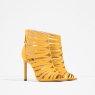 Zamszowe musztardowe sandały Zara rozm 41 40