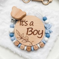 Personalizowana zawieszka do smoczka z imieniem silikonowa - max. 8 liter