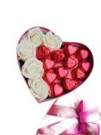 Zestaw prezentowy serce czekoladki URODZINY PREZENT MAMY KOBIET DLA NIEJ