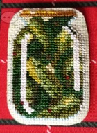 ogórki kiszone słoik haft zawieszka brelok