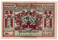 Nowogard - 25Pf - data i podpis zielonym stemplem