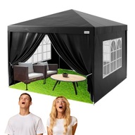 NAMIOT OGRODOWY 3x3 M KANWOD + 4 ŚCIANKI BOCZNE Z OKNAMI ALTANA