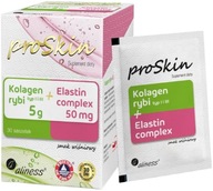Aliness ProSkin Kolagen rybi 5g + Elastin 50 mg Complex 30 saszetek SKÓRA