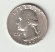 USA 25 centow 1950 srebro 0.900 ladny stan