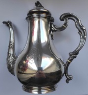 Srebrna kawiarka francuska – L. Lapar Févre Paris, srebro 950/1000