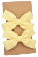 Spinki do włosów dla dziewczynki kokardki 2 szt słoneczny żółty