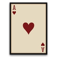 Plakat w ramie 30x40cm As w Ręku karty pokerowe | Pomysł na Prezent