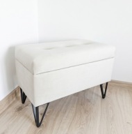 Ławka pufa puf otwierana 60x30 schowek pojemnik tapicerowana siedzisko