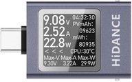 Miernik Woltomierz Amperomierz 2w1 USB-C HiDANCE HDC-085C Wyświetlacz Mono