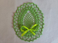 Jajko na szydełku zawieszka zielona
