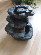 Fontanna ogrodowa kaskada oczko wodne z oświetleniem led