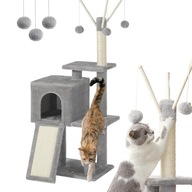 DRAPA DLA KOCIĄT SZARY 118CM Z RAMPĄ