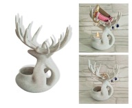 STOJAK, ORGANIZER NA PIERŚCIONKI, BIŻUTERIĘ - JELONEK MARMUREK + TEALIGHT