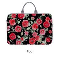 Torba na laptop Etui kwiaty maki elegancka 15" 16" T06