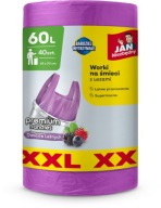 JAN NIEZBĘDNY Worki na śmieci zapachowe Owoce Leśne z uszami 60 l 40 szt.