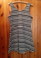 Bawełniana sukienka w biało-czarne paski