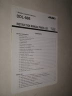 JUKI DDL-888 - Instructrion Manual/Parts... 1994