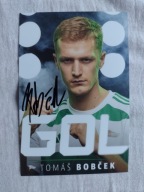 Zdjęcie 10x15 autograf Lechia Gdańsk sezon 2024/25 Gol Tomas Bobcek