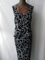 Komplet: top i spódnica czarne w białe wzory