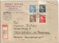 GENERALNE GUBERNATORSTWO -WOJCIECHÓW -PRAGA -koperta obieg 1944 rok