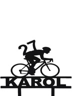 Topper na tort dekoracja urodziny PERSONALIZACJA różne kolory KOLARZ!!!